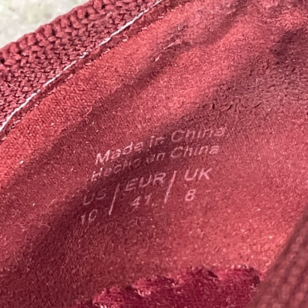 Slip-On Knit Flats in Wine - Picture 11 of 11